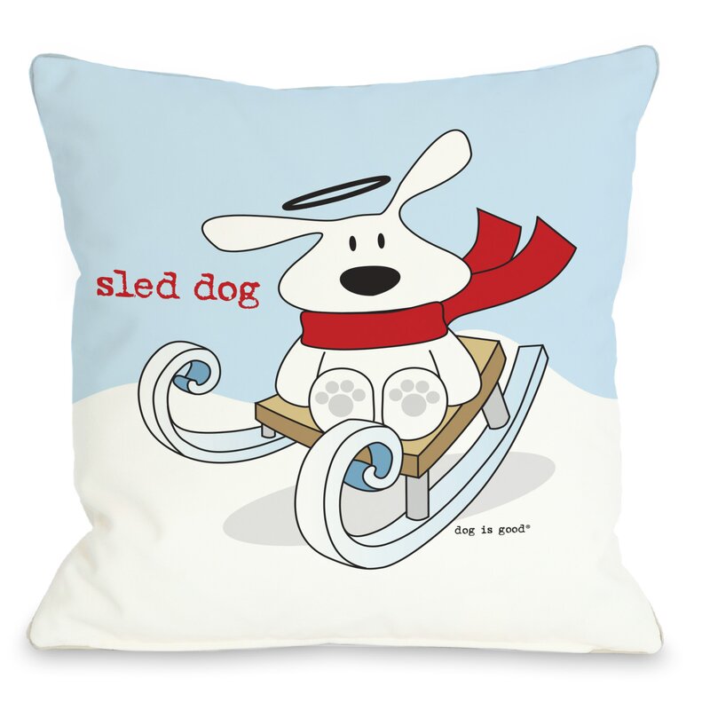 Kaelan Sled Dog Throw Pillow