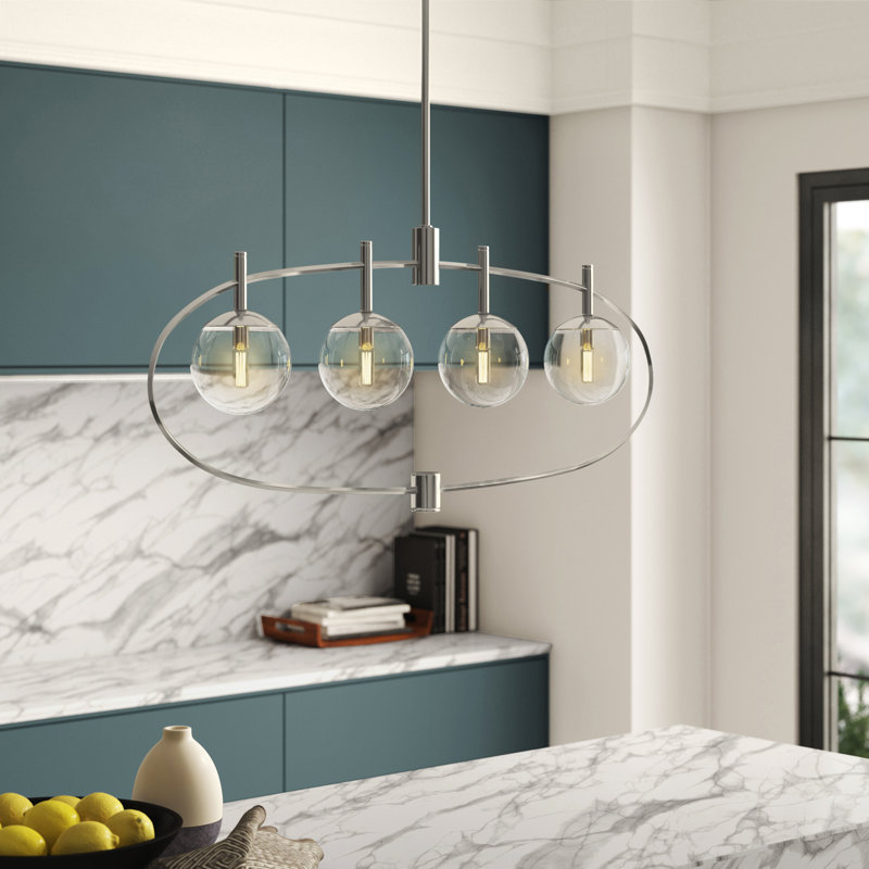 Dechen 4 - Light Kitchen Island Linear Pendant