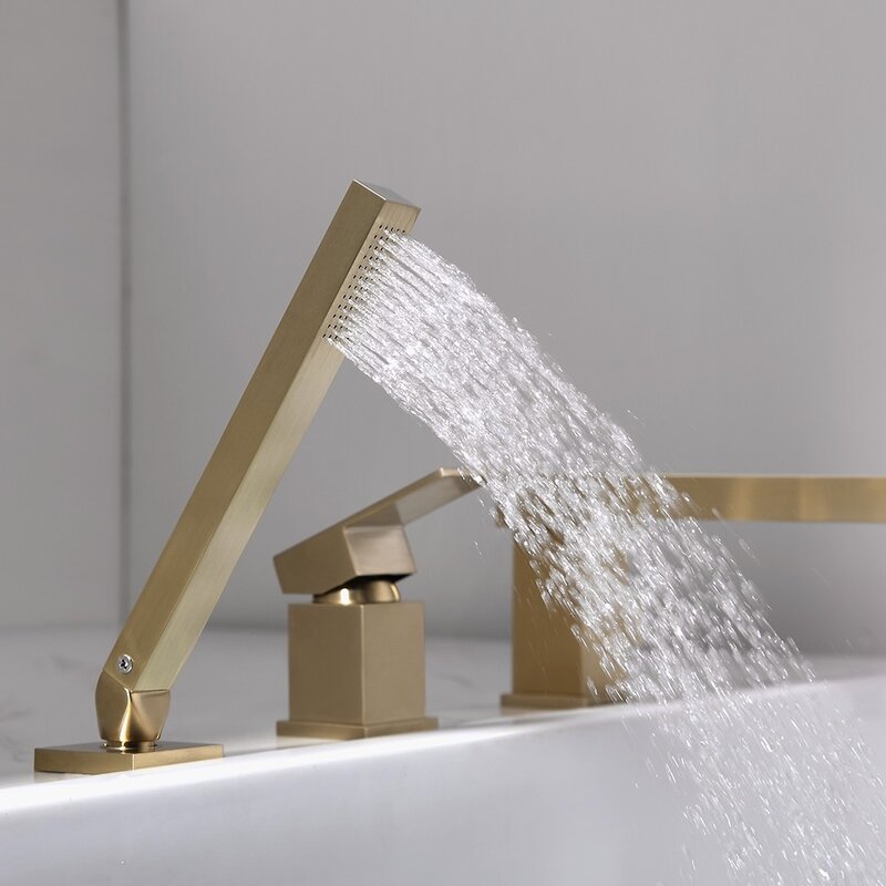 Luxury Single Handle Deck Mounted Tub Spout with Handshower