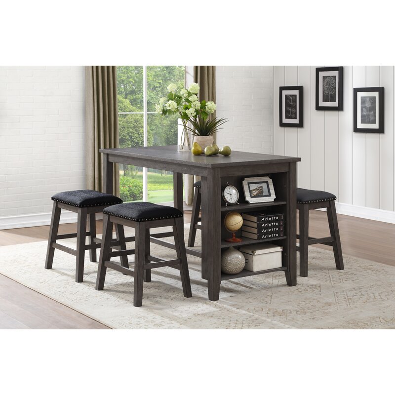 Rozella 4 - Person Counter Height Dining Set