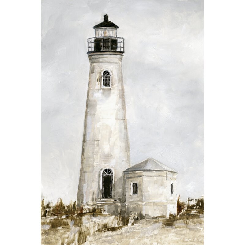 Rustic Lighthouse I by Ethan Harper - Wrapped Canvas Painting