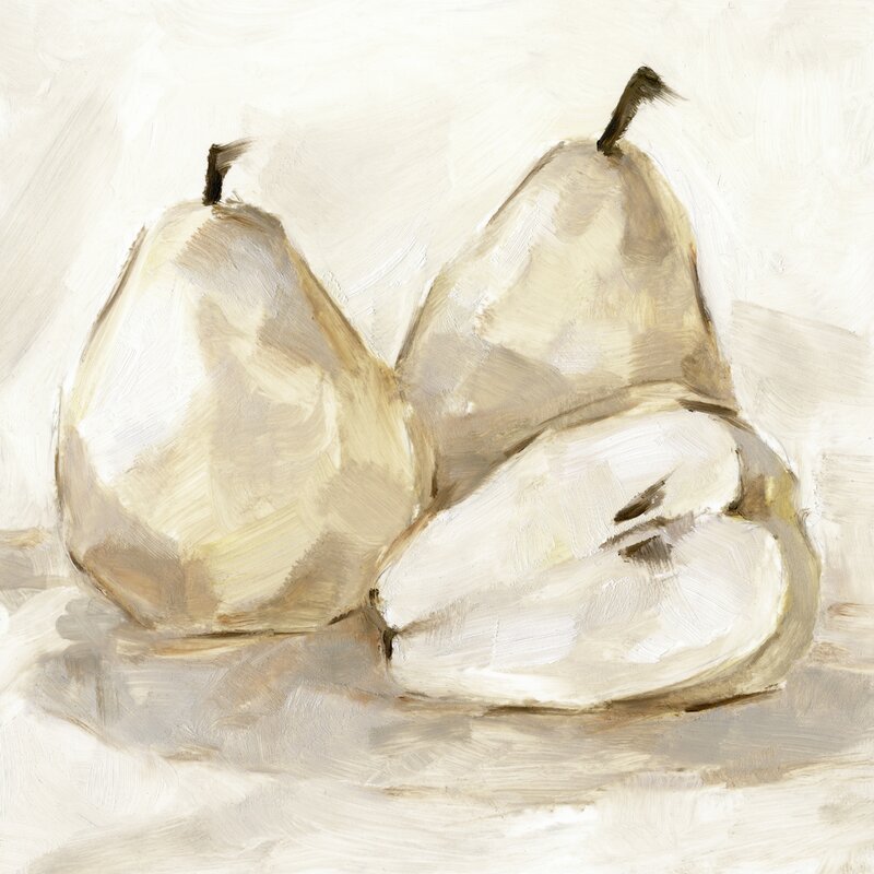 White Pear Study I by Ethan Harper - Wrapped Canvas Painting