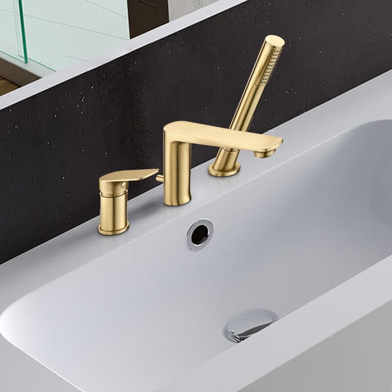 Luxury Roman Tub Faucet Set With Handshower And Tub Spout