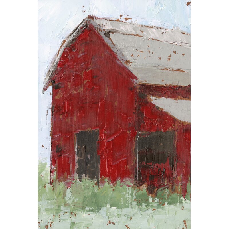 Big Red Barn II by Ethan Harper - Wrapped Canvas Painting