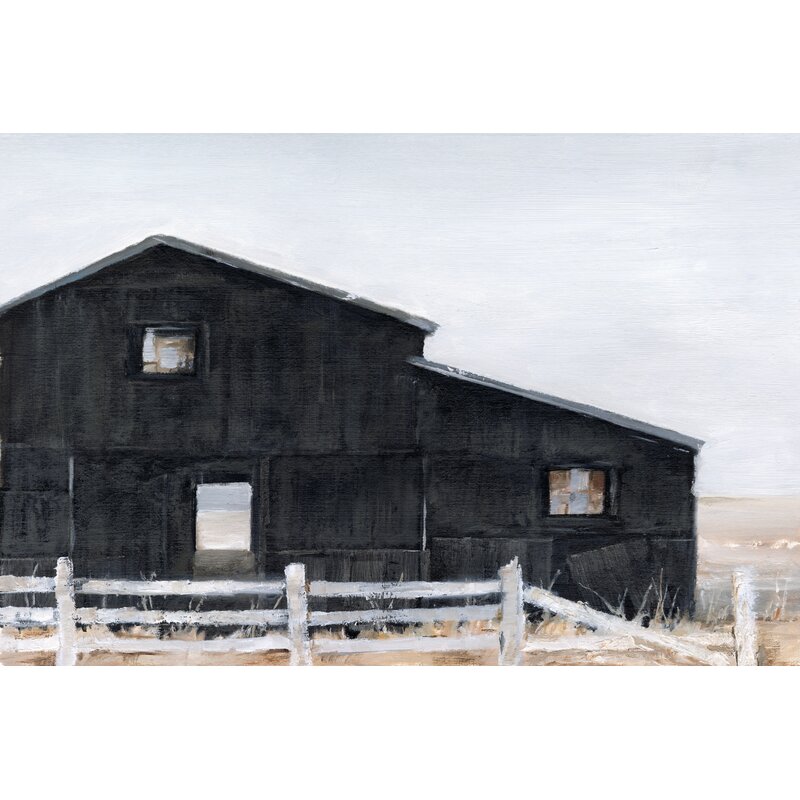 Black Barn I by Ethan Harper - Wrapped Canvas Painting