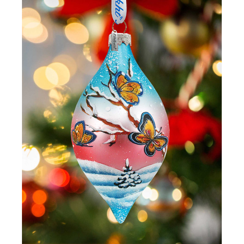 Holiday Splendor Butterfly Drop Holiday Shaped Ornament