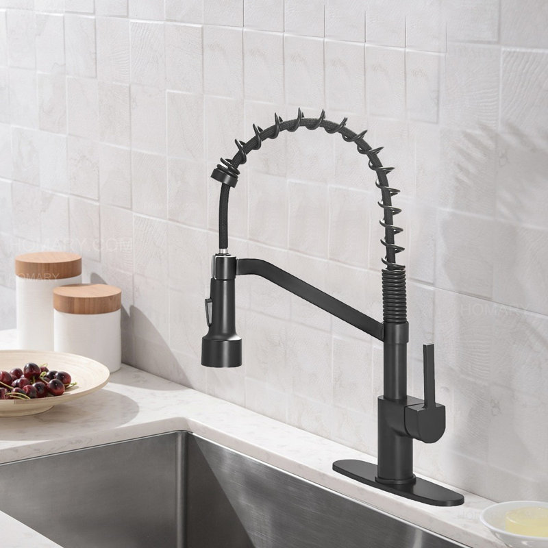 Kitchen Faucet Single Handle Pull Down  Spray Kitchen Sink Faucet With Pull Out Sprayer