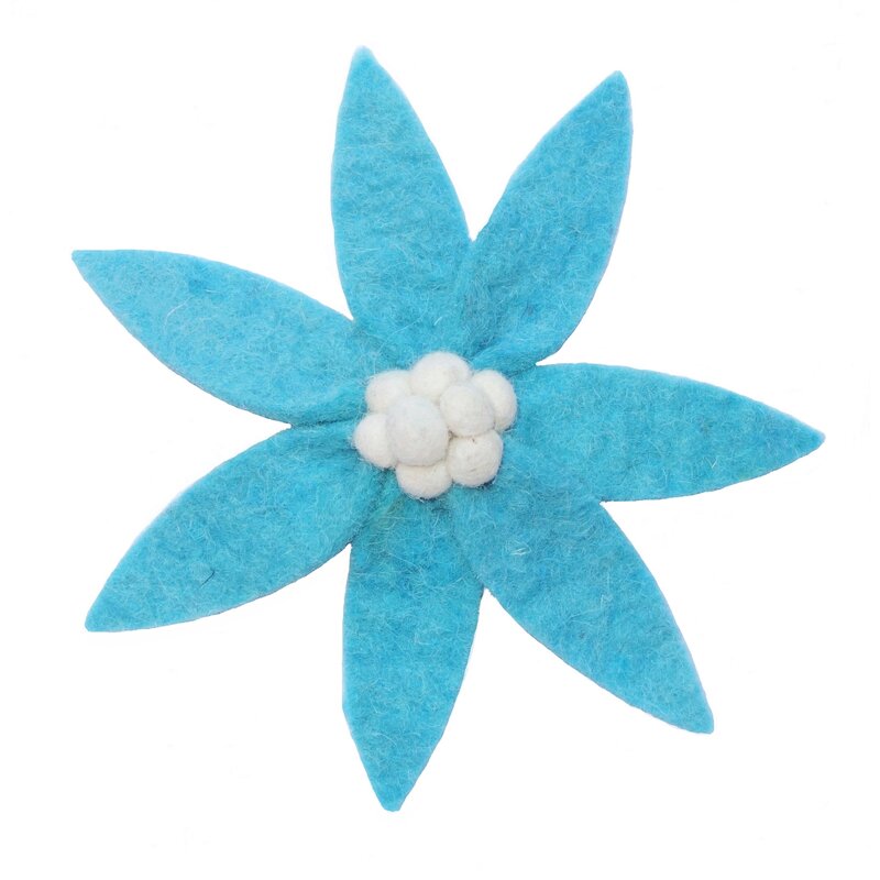 Flower Clip on Holiday Shaped Ornament (Set of 4)