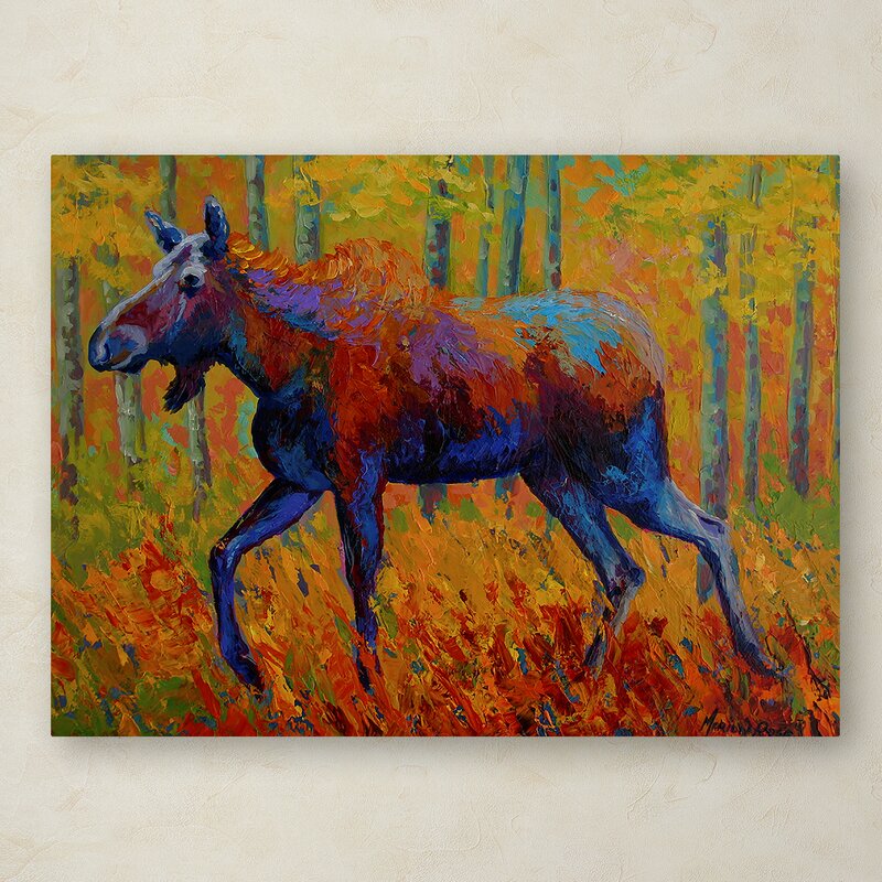 Marion Rose Cow Moose I by Marion Rose - Painting on Canvas