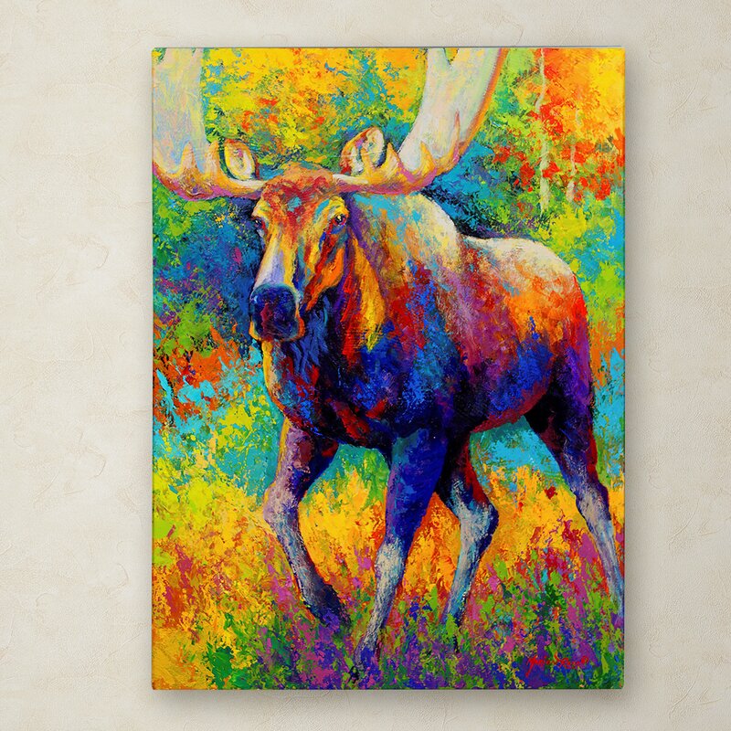 Marion Rose Bull Moose by Marion Rose - Painting on Canvas