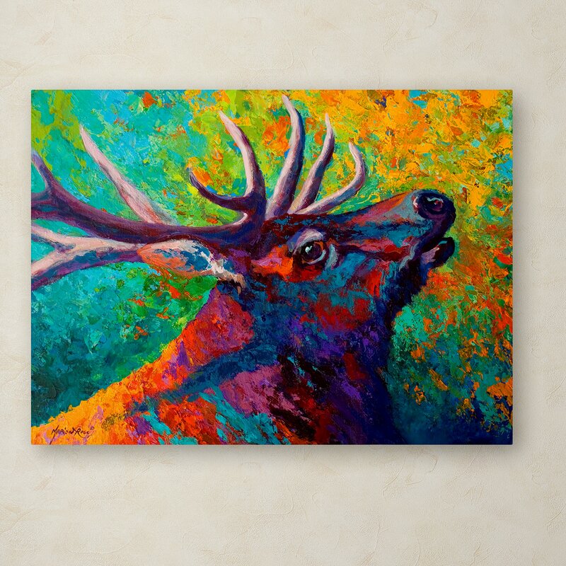 Marion Rose Echo Elk by Marion Rose - Wrapped Canvas Painting