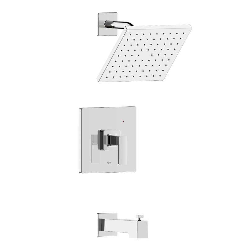 Tub and Shower Faucet with Rough-in Valve Trim and Diverter