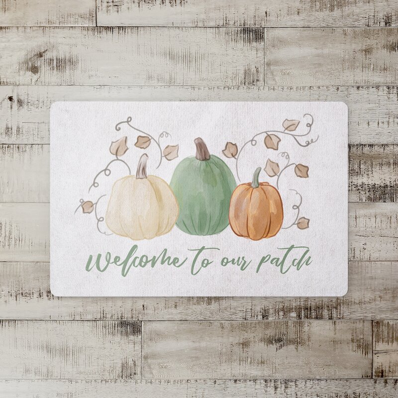 Durgin Welcome to Our Pumpkin Patch Kitchen Mat