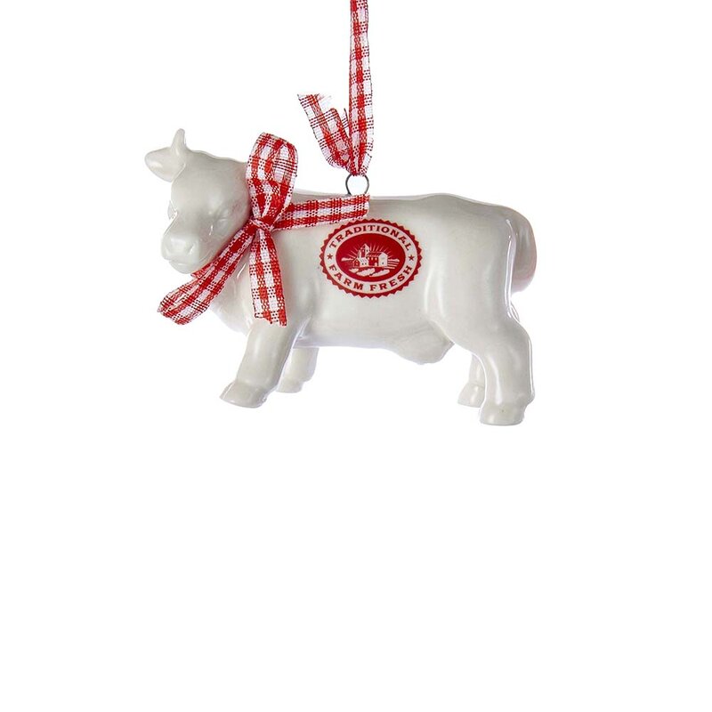 Porcelain Cow Animal Hanging Figurine Ornament