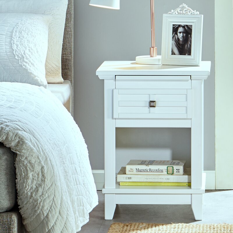 Irmtrud Solid + Manufactured Wood Nightstand