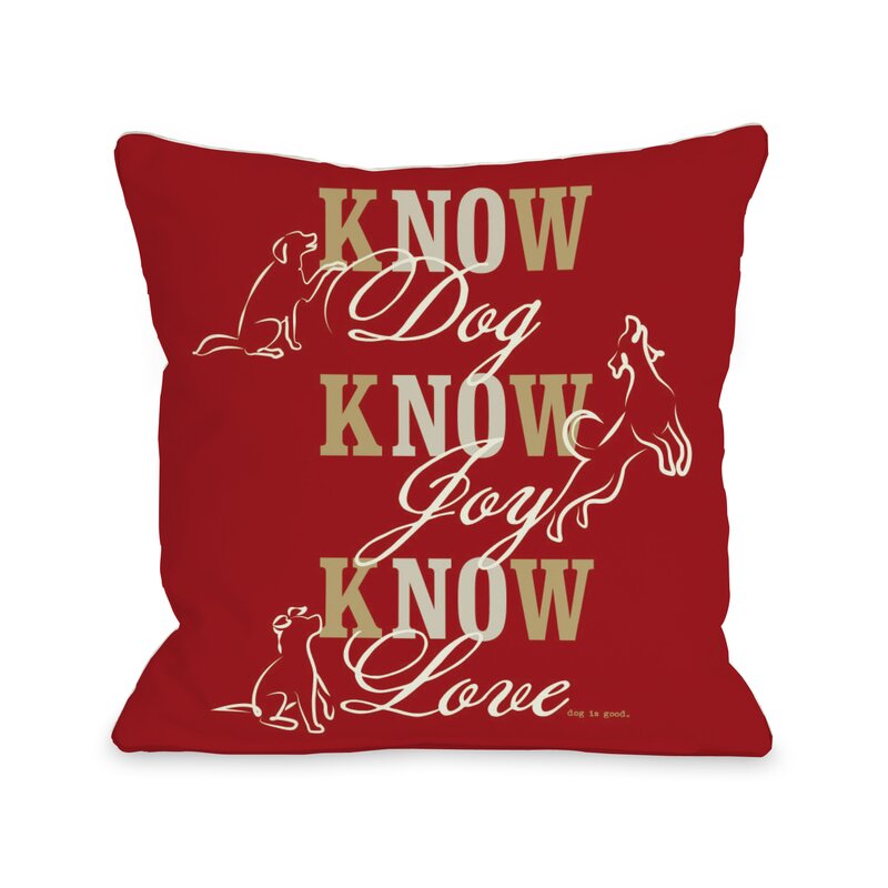 Kaelan Know Dog Throw Pillow