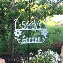PERSONALIZED GARDEN SIGN "YOUR NAME" Beautiful COLOR Gloss ALUMINUM sign TREE 55 