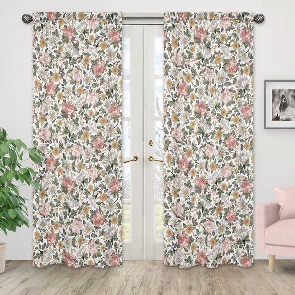 Window Drapes 2 Panels Set for Kitchen Cafe 55W X 39L Inches White Green Ambesonne Watercolor Flower Home Decor Kitchen Curtains by Chamomiles Bed with Old Fashion Vintage Growth Artprint Image 