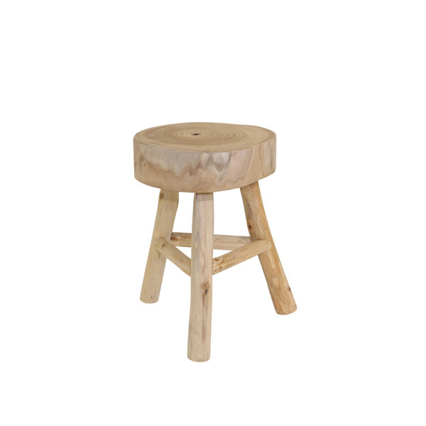 Ebern Designs Rarick Wooden Accent Stool Wayfair