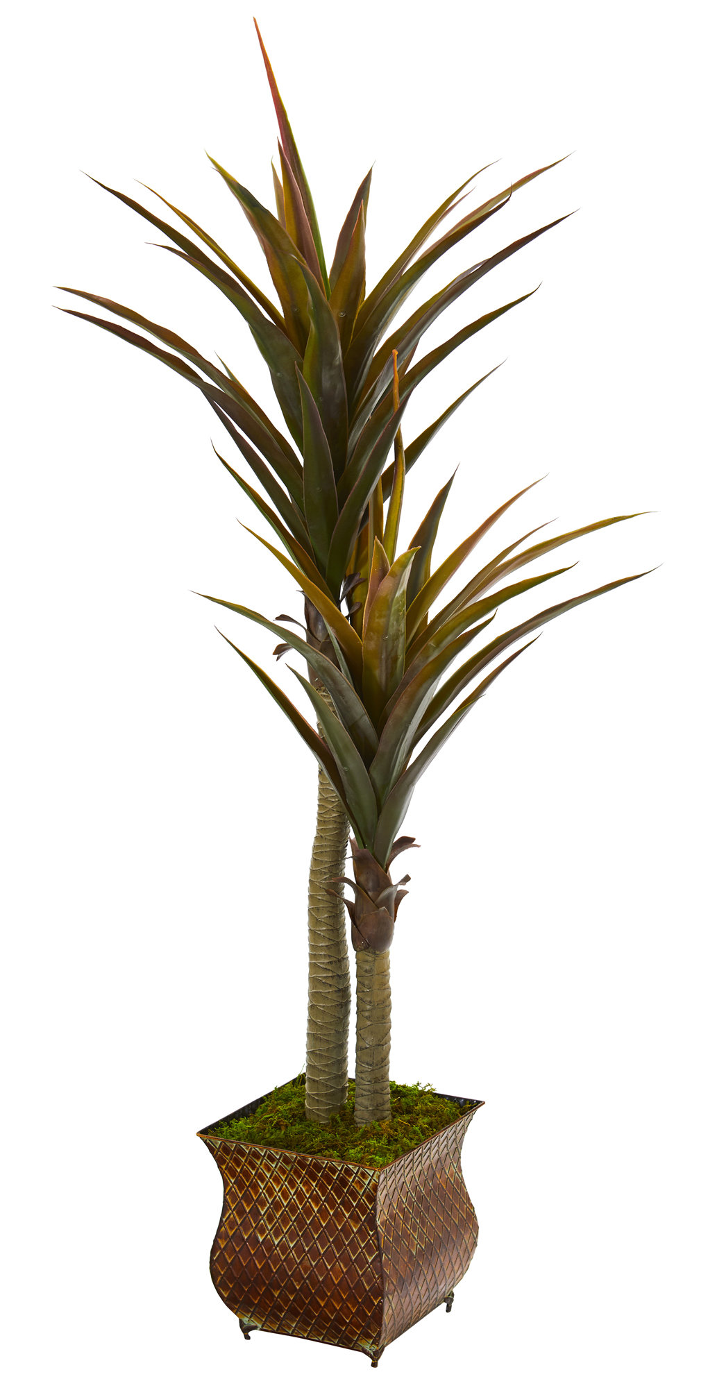 Bay Isle Home 61'' Faux Yucca Tree in Metal Planter Wayfair