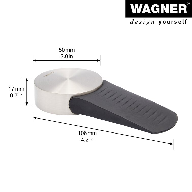 WAGNER Design Türpuffer Türstopper Boden Schrauben oder Kleben Edelstahl-Optik 