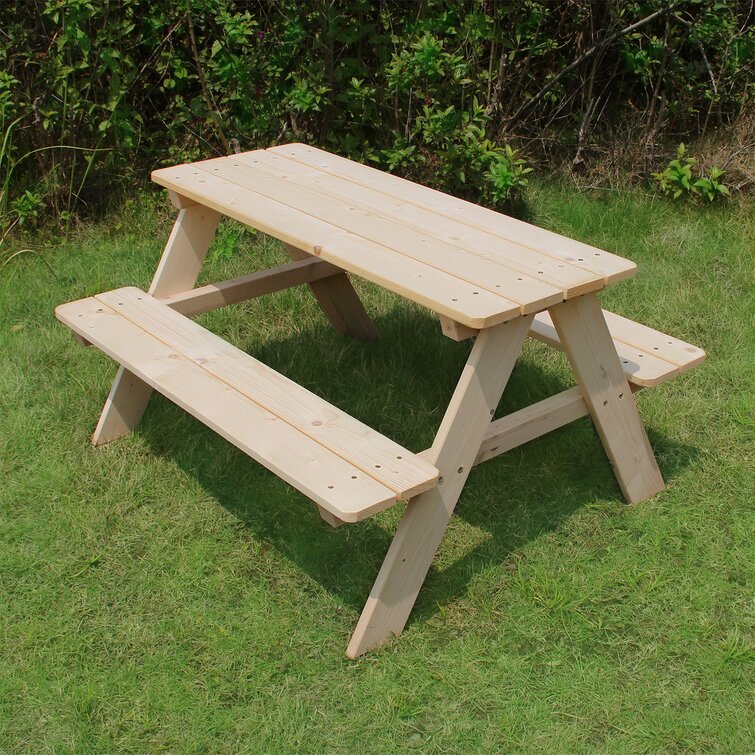 Unfinished Kid Sized Picnic Table 