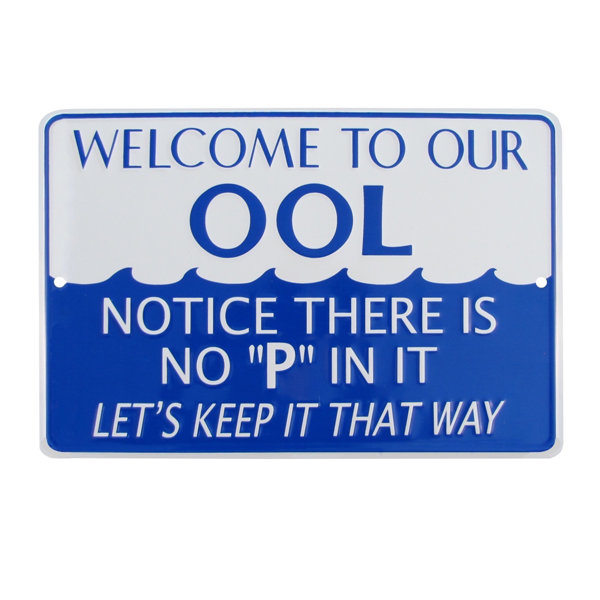 Outdoor Swimming Pool Signs Wayfair