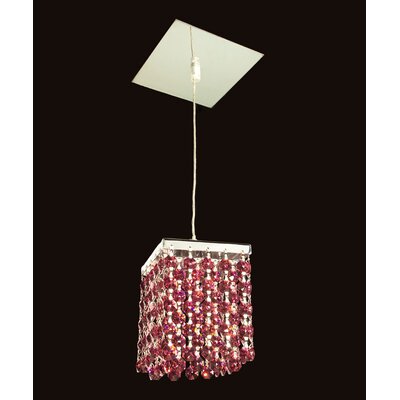 Bedazzle 1 Light Crystal Pendant Classic Lighting Shade Color