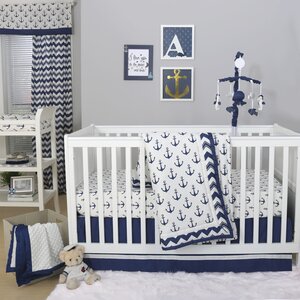 Sail Away 4 Piece Crib Bedding Set