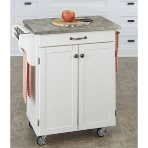 Cuisine Cart Kitchen Cart with Concrete Top