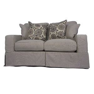 Columbus Box Cushion Loveseat Slipcover Set