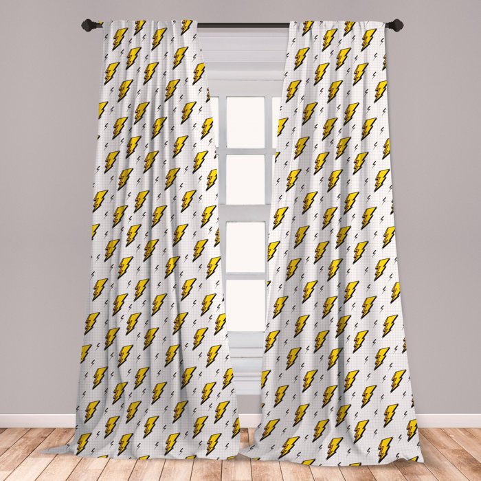 East Urban Home Ambesonne Abstract Window Curtains Vintage