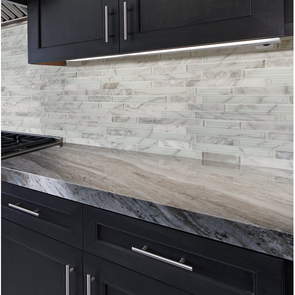 Msi Blocki Interlocking Random Sized Natural Stone Glass Mosaic