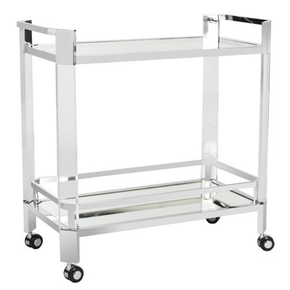 Mobile Wine Cart Three-Tier Service Trolley Luxurious Bar/Hotel Stainless Steel Solid Wood Roller Trolley Size : A-603575CM Mobile Wine Cart Three-Tier Service Trolley Luxurious Bar/Hotel Stainless Steel Solid Wood Roller Trolley Size : A-603575CM