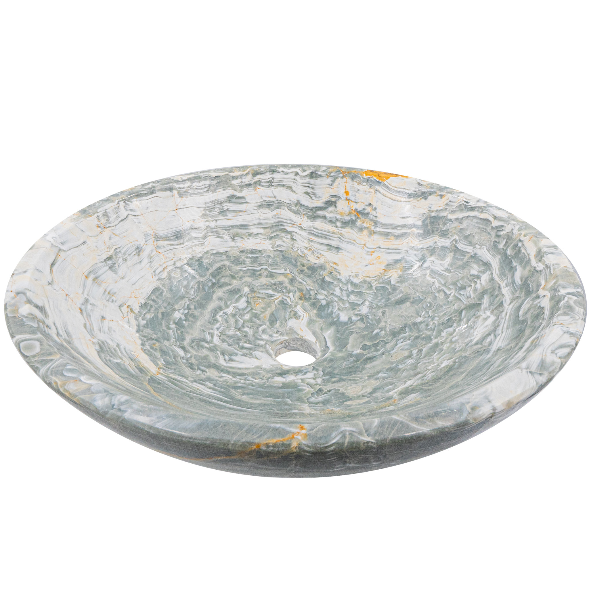 Novatto Stone Circular Vessel Bathroom Sink Wayfair