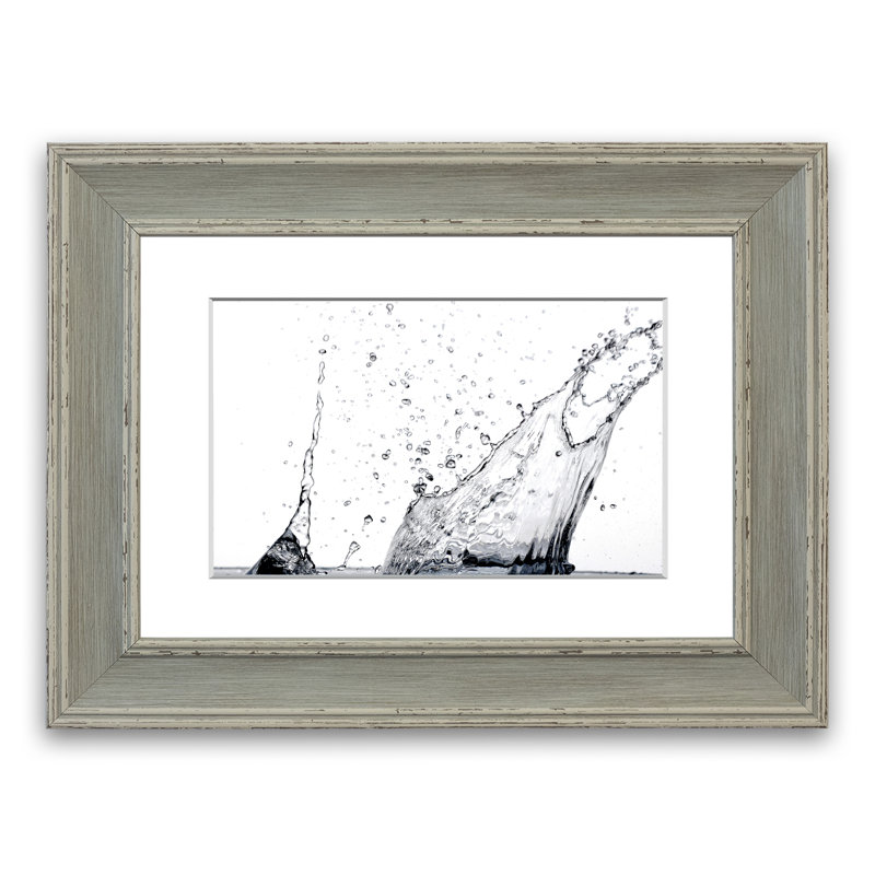 East Urban Home Water Splash Eruption Cornwall Bathroom Framed Photographic Print Wayfair Co Uk