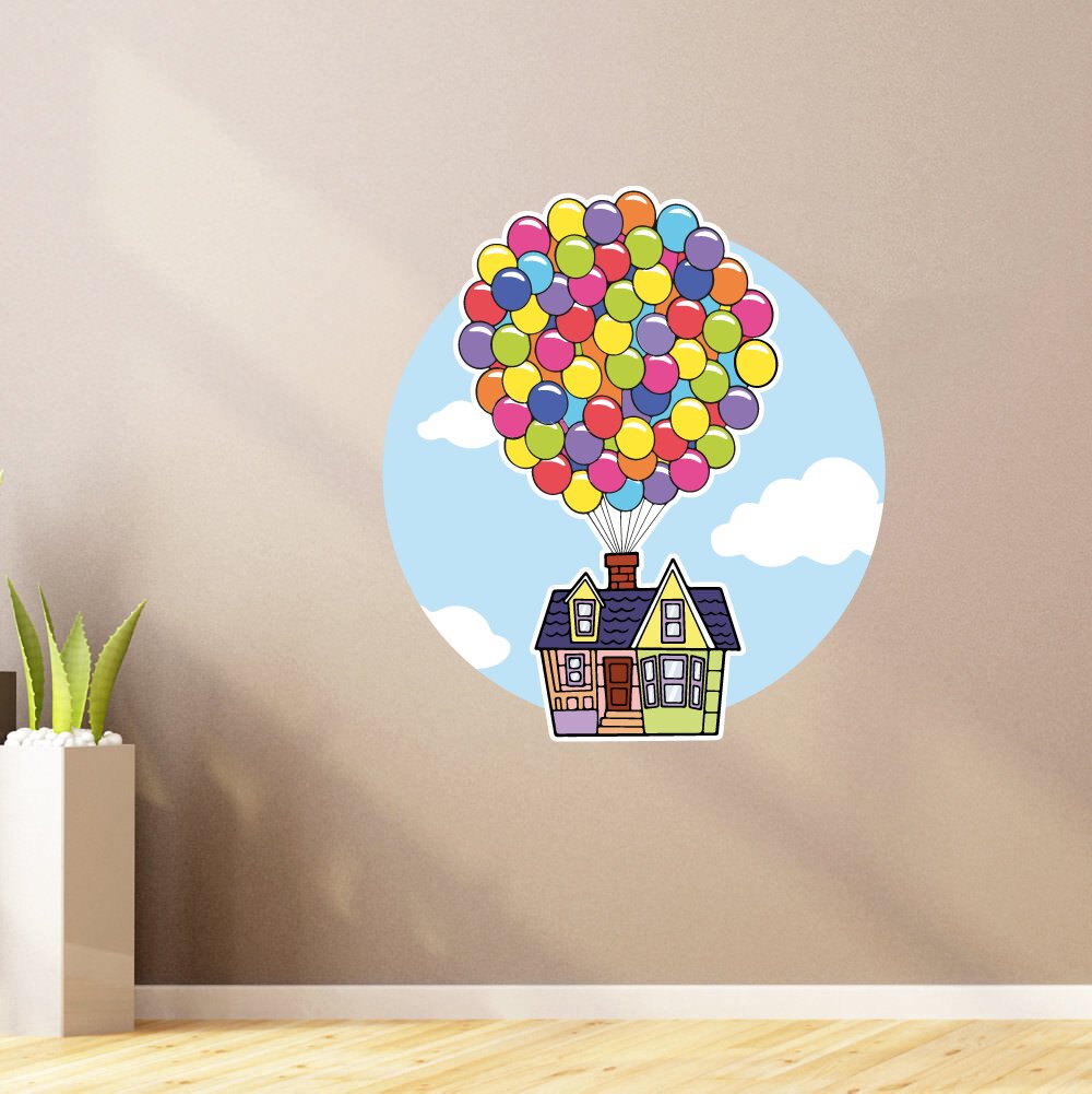 Design With Vinyl Balloon up Movie Cartoon Characters Wall Decal | Wayfair