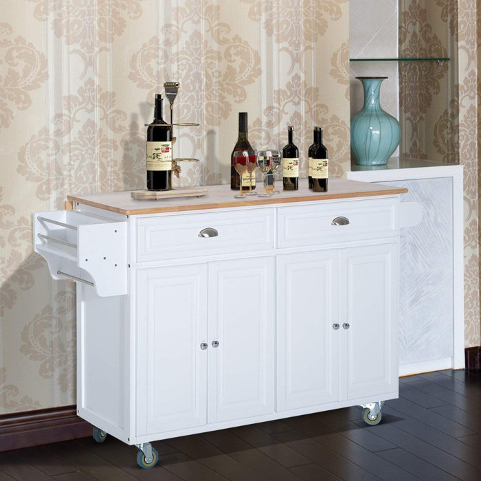 Winston Porter Beavercreek Rolling Kitchen Island Reviews