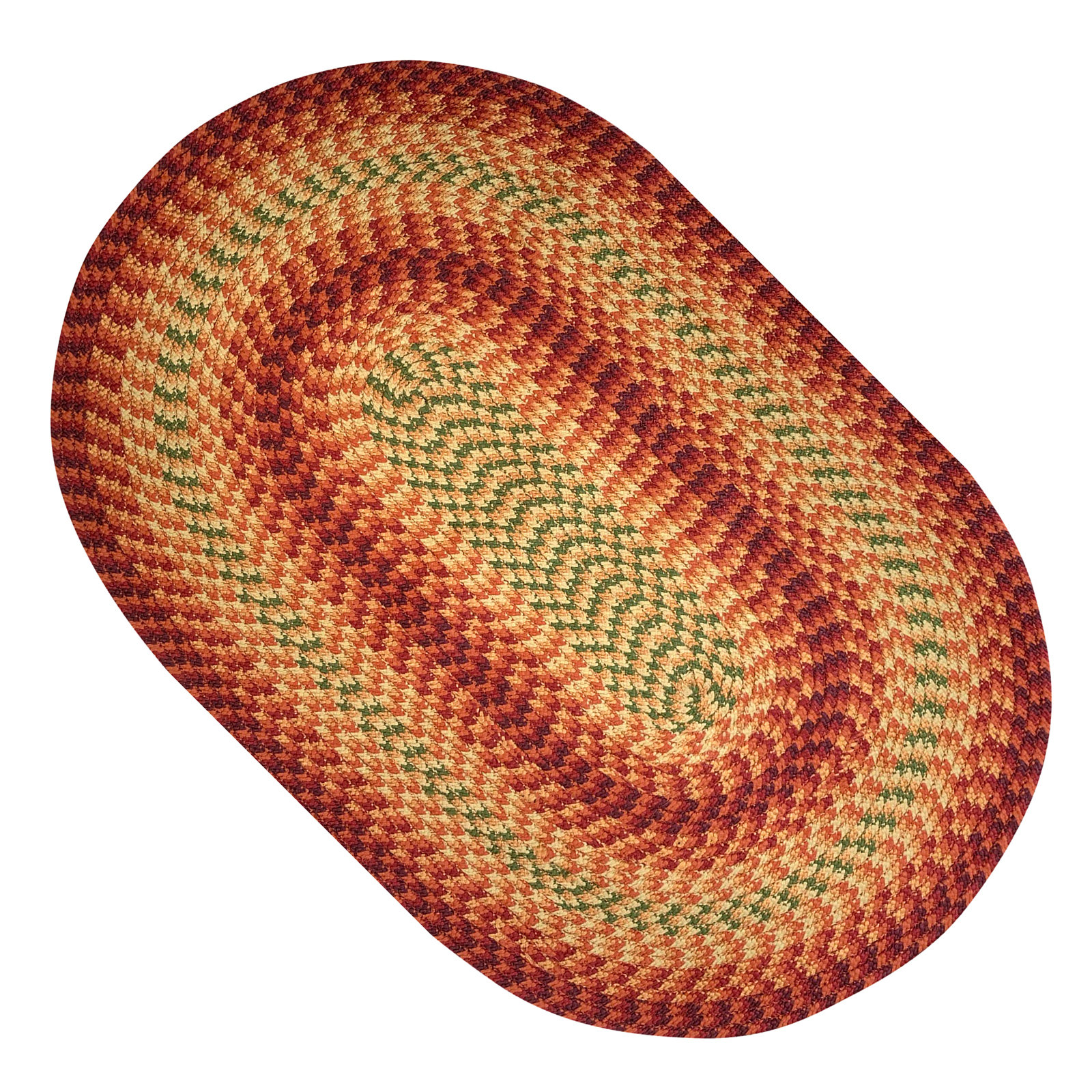 August Grove® Indoor/Outdoor Oval 3 Piece Braided Area Rug Set