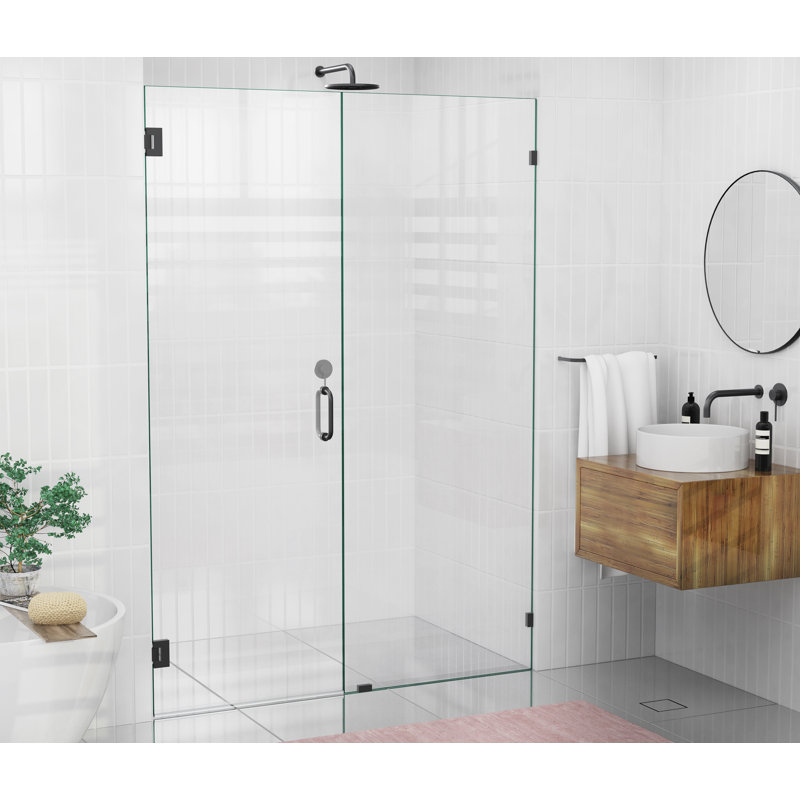 Glass Warehouse 57 X 78 Hinged Frameless Shower Door Reviews Wayfair