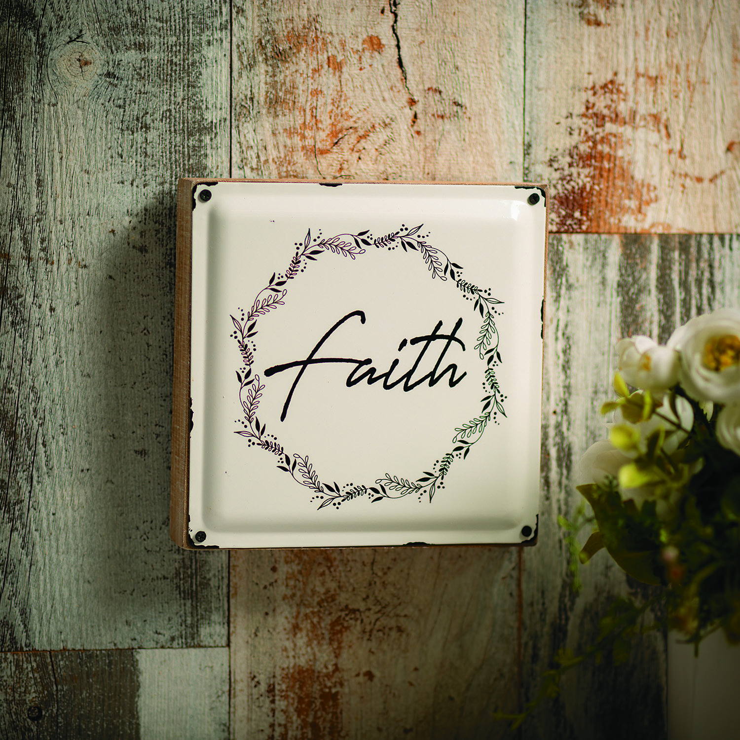 Gracie Oaks Ilina Faith Tabletop Wood Sign Wayfair