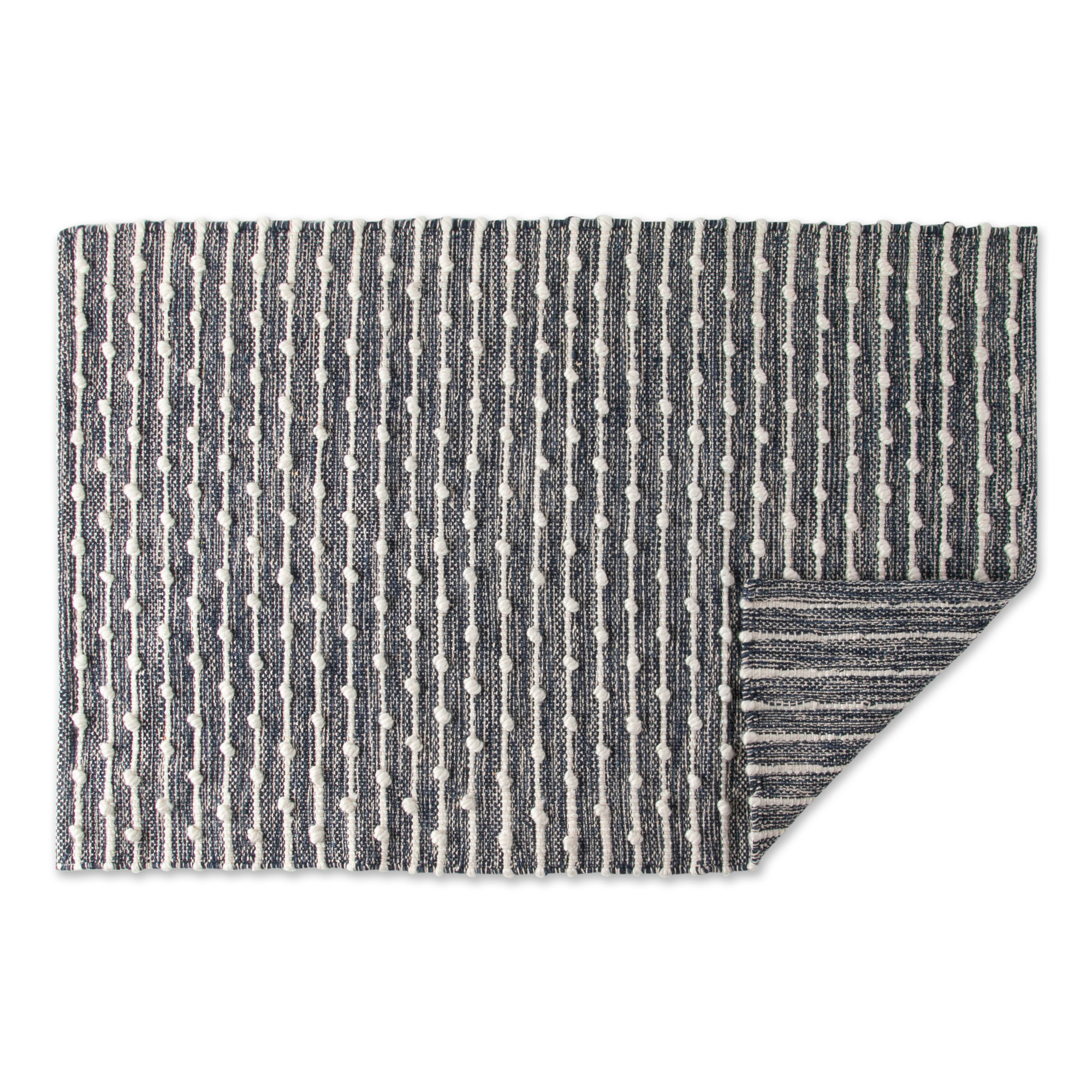 Dakota Fields Looped/Hooked Cotton French Blue Rug & Reviews Wayfair