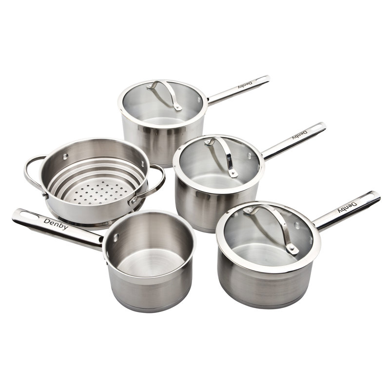 Denby 5 Piece Stainless Steel Cookware Set Wayfair.co.uk