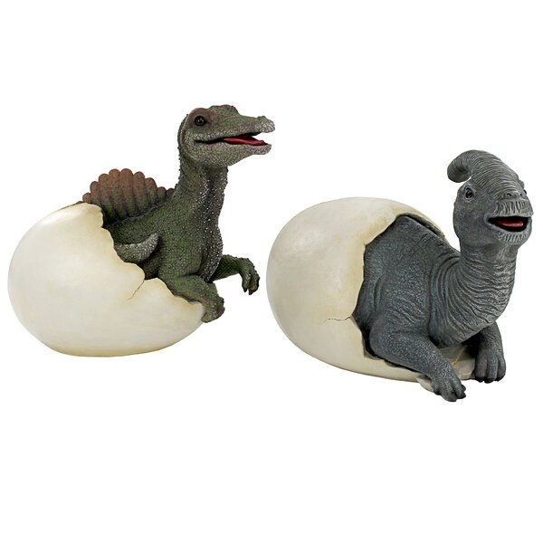 Design Toscano Set Of Parasaurolophus & Spinosaurus Eggs | Wayfair