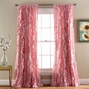 Fushia Curtains Wayfair Rieder Pink Single Curtain Panel
