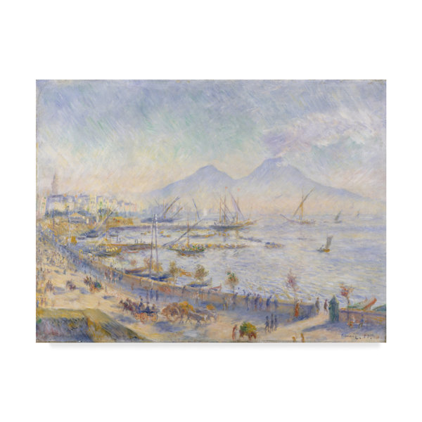 Trademark Art The Bay Of Naples By Pierre Auguste Renoir Oil