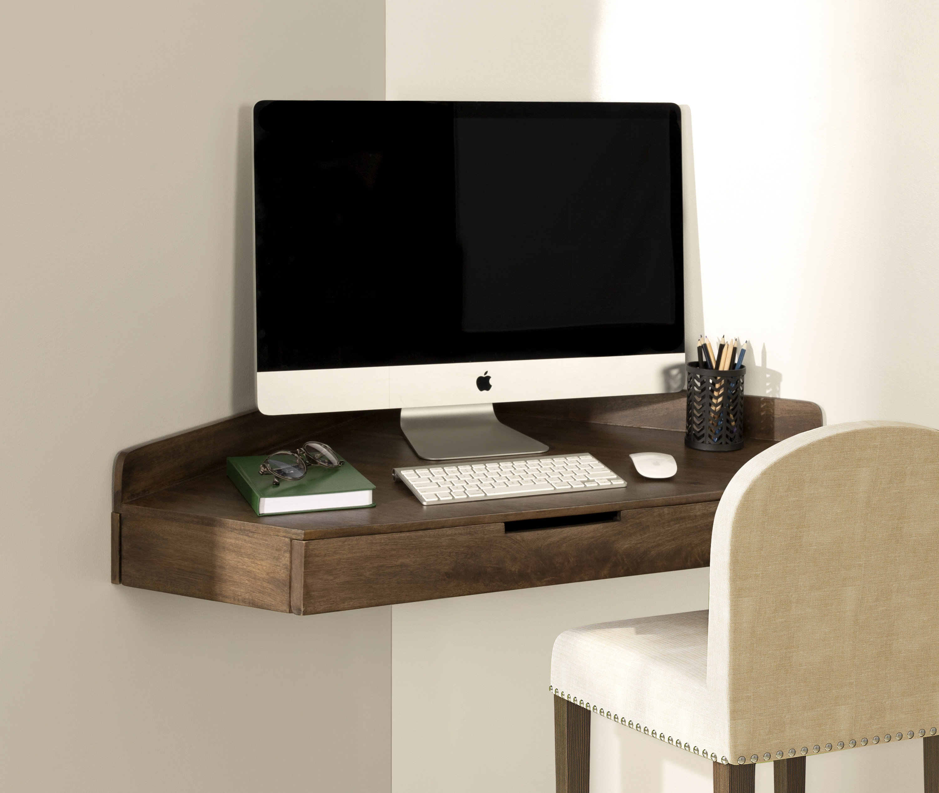 Latitude Run® Corner Floating Desk & Reviews Wayfair