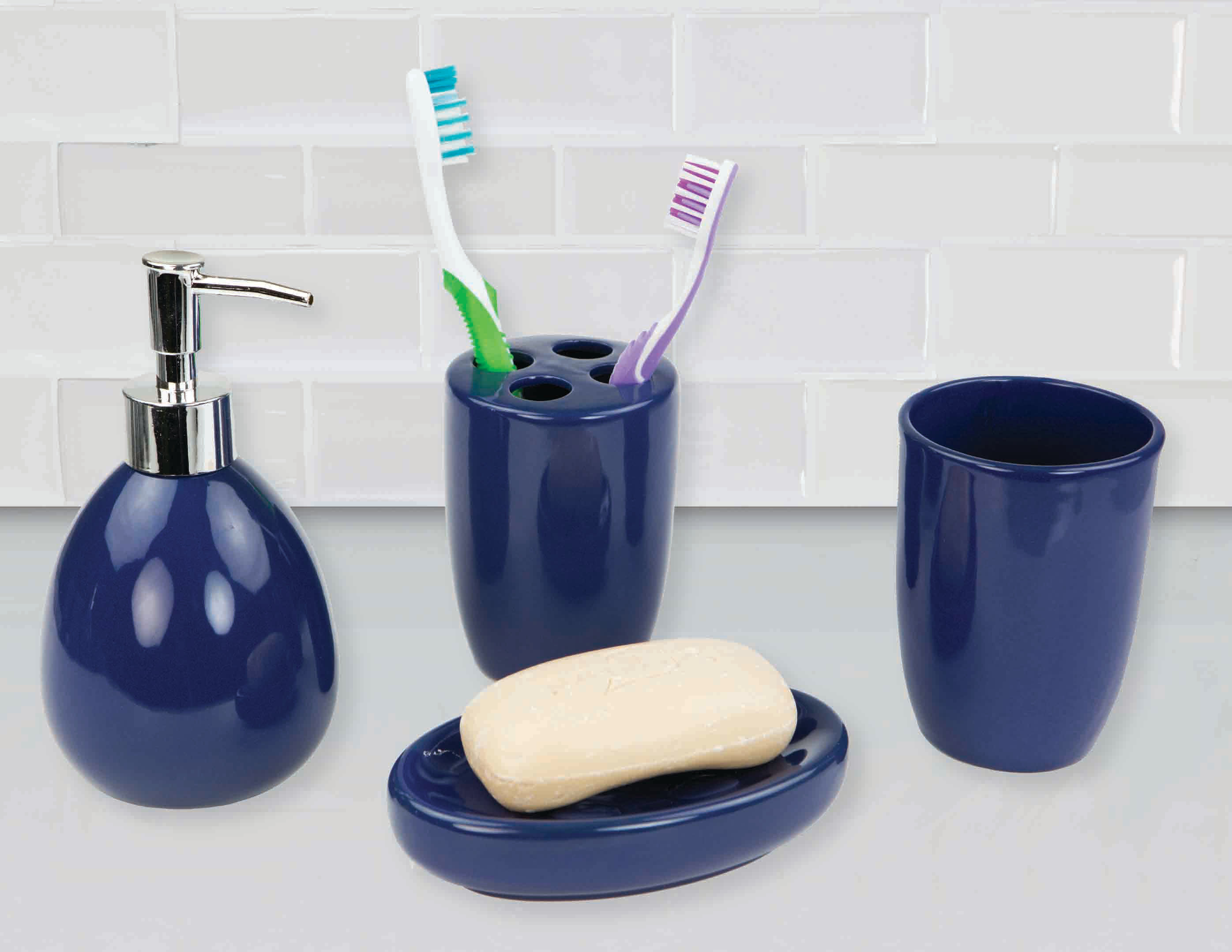 Wayfair Basics Bath Accessory 4 Piece Bathroom Accessory Set Reviews Wayfair