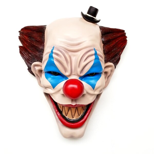 The Holiday Aisle® Killer Clown Horror Head Wall Décor | Wayfair