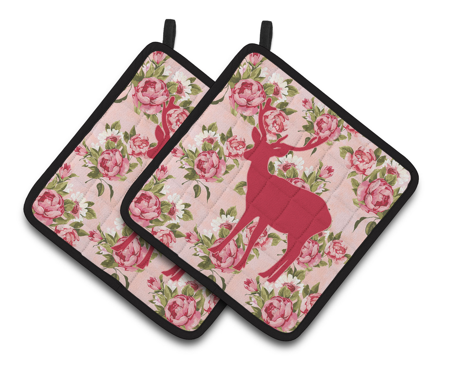 East Urban Home Deer Shabby Elegance Roses Potholder Wayfair